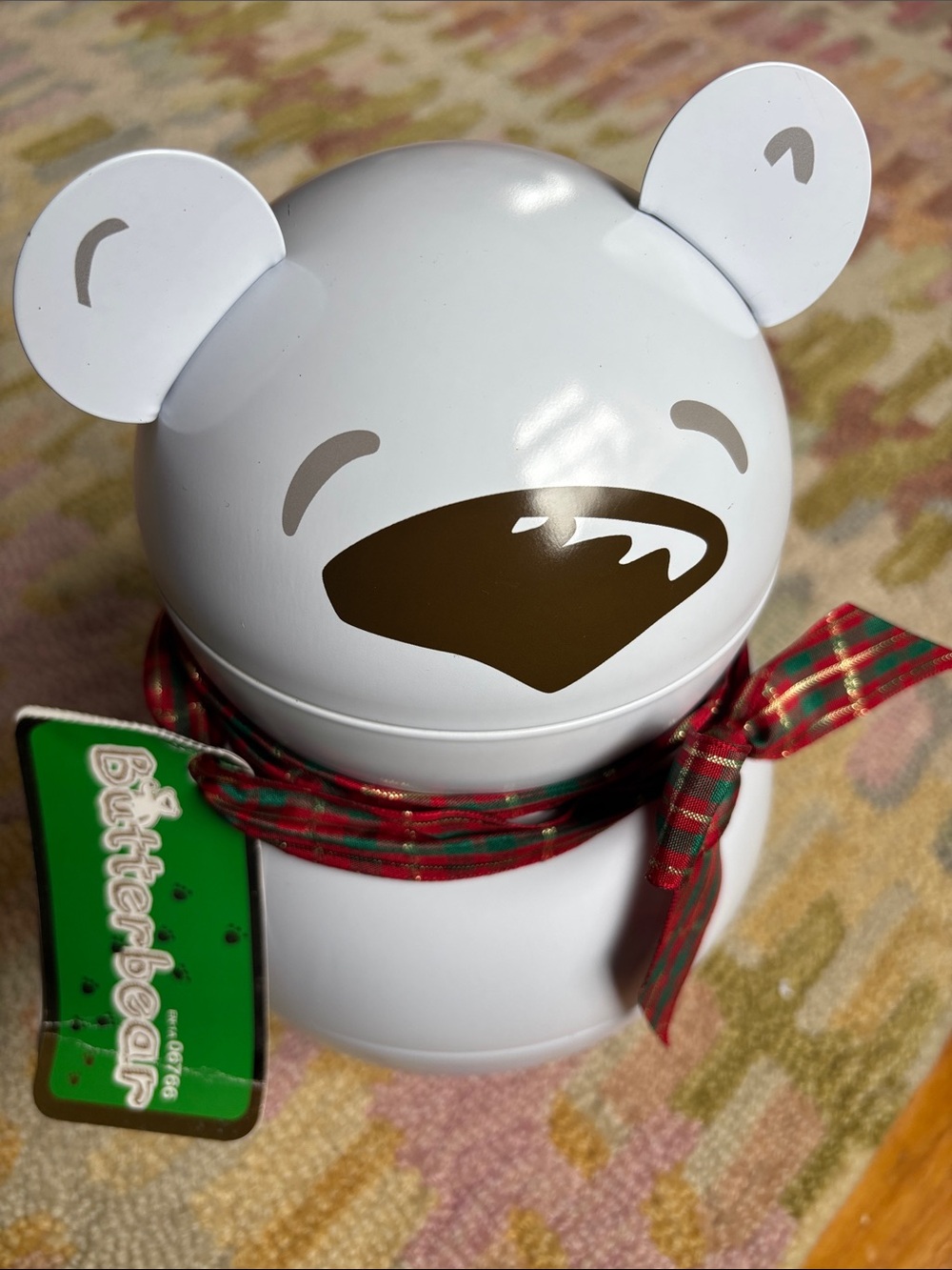Lush Butterbear 10” Decorative Metal Storage Tin Rare Christmas Collector’s find - Picture 14 of 16